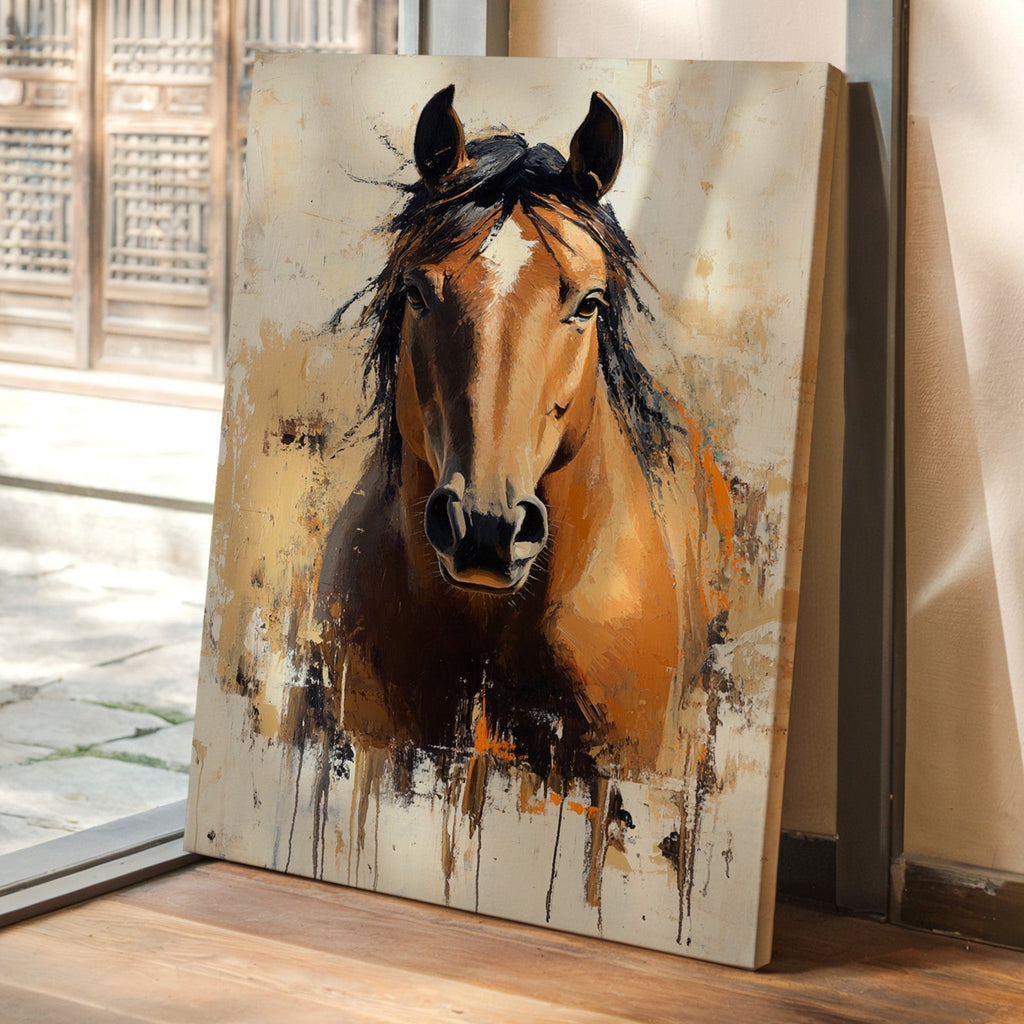 Golden Mare with Wild Mane - Quarter Circle AK Boutique