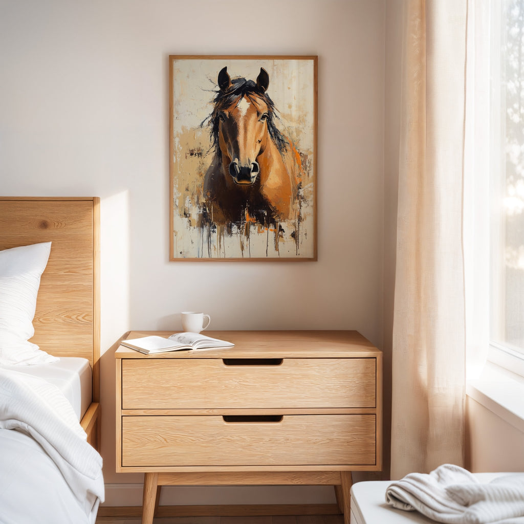 Golden Mare with Wild Mane - Quarter Circle AK Boutique