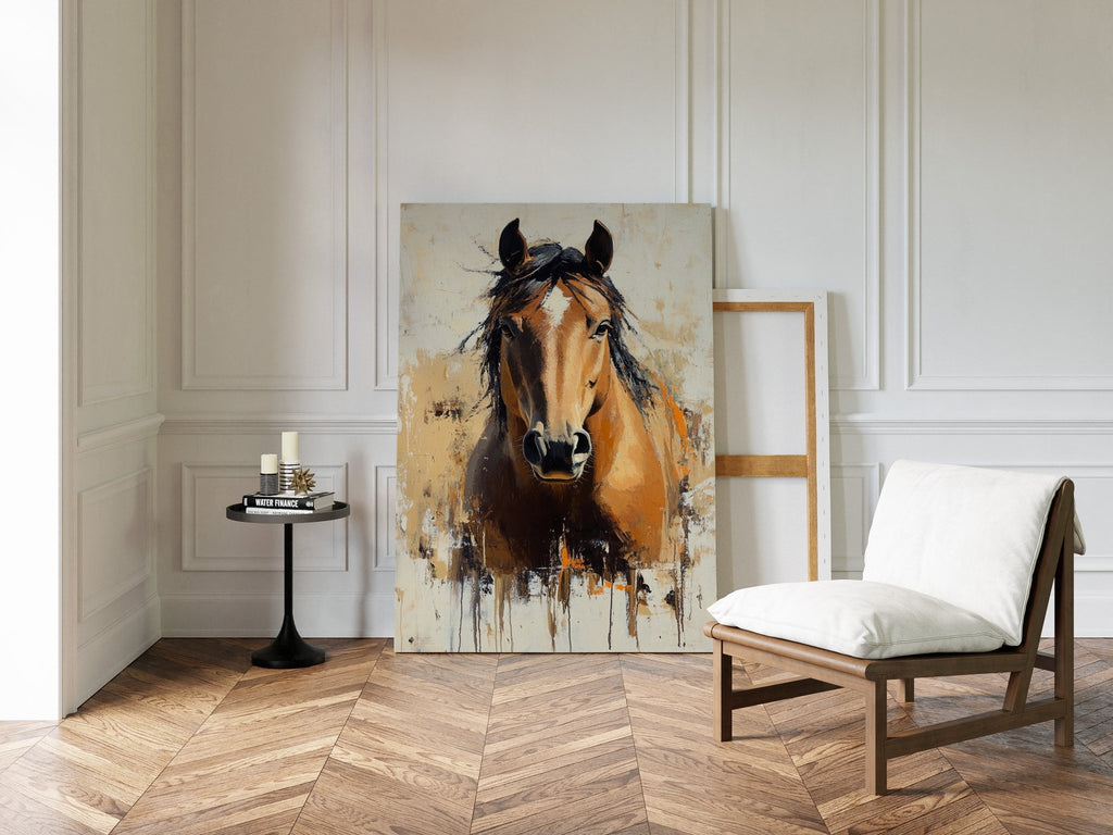 Golden Mare with Wild Mane - Quarter Circle AK Boutique