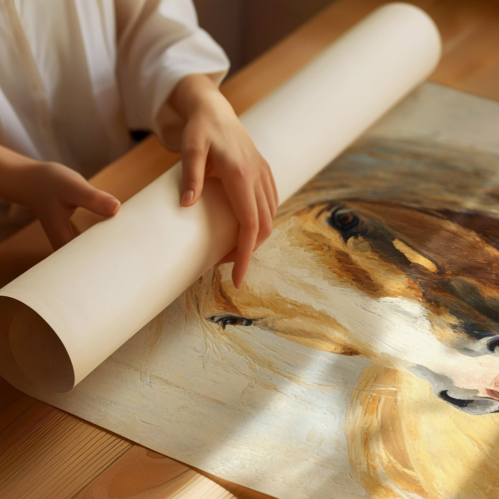 Golden Palomino in Brushstroke Light - Quarter Circle AK Boutique