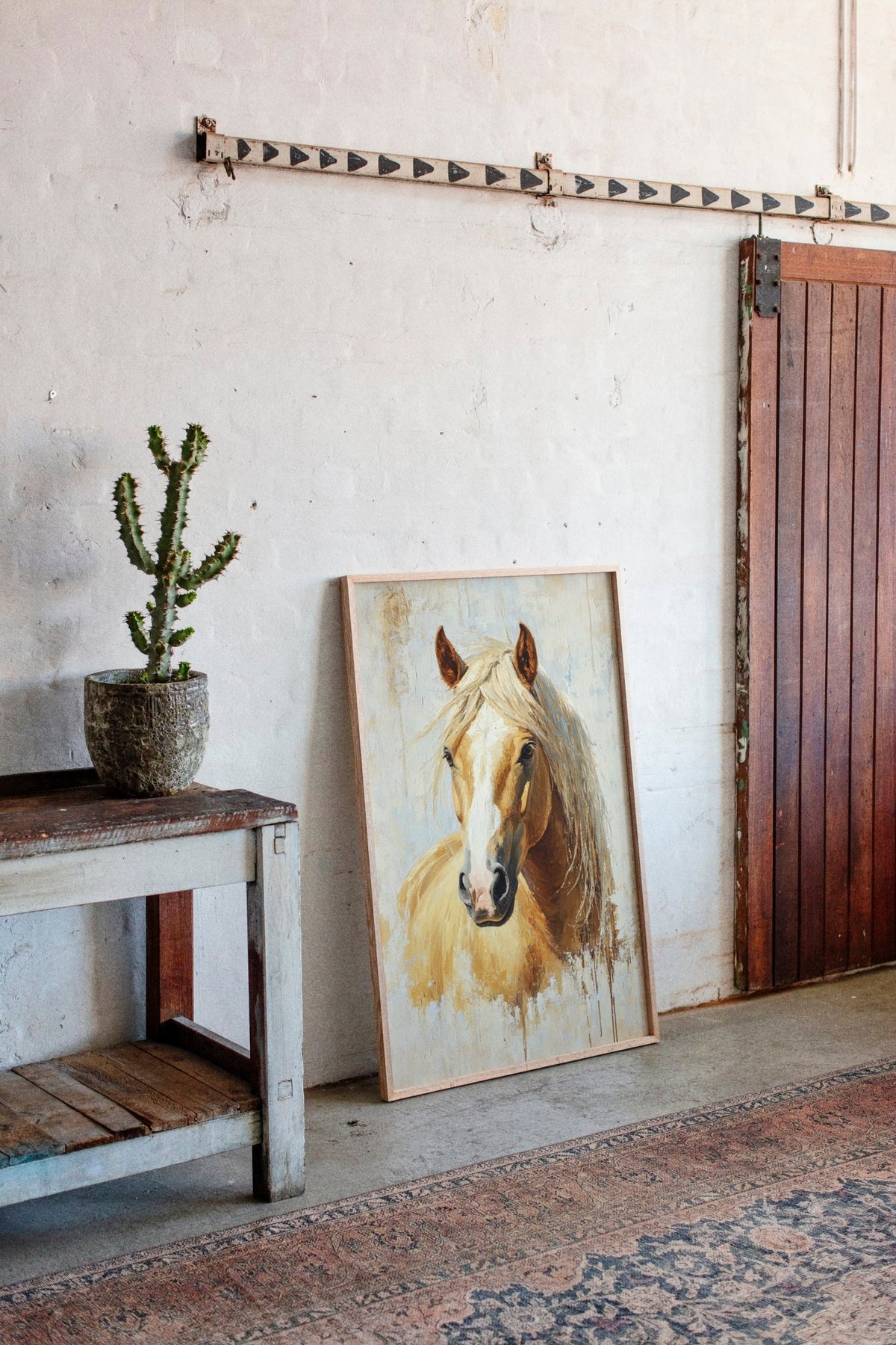 Golden Palomino in Brushstroke Light - Quarter Circle AK Boutique