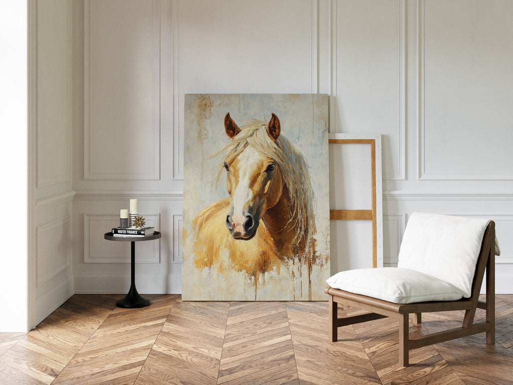 Golden Palomino in Brushstroke Light - Quarter Circle AK Boutique
