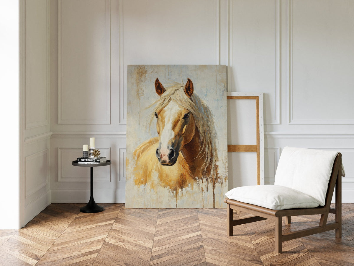 Golden Palomino in Brushstroke Light - Quarter Circle AK Boutique