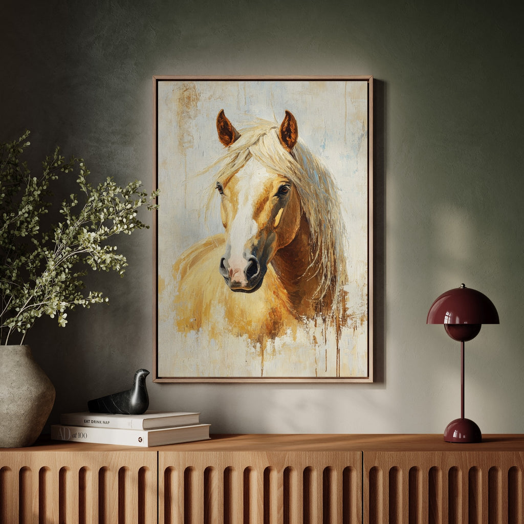 Golden Palomino in Brushstroke Light - Quarter Circle AK Boutique