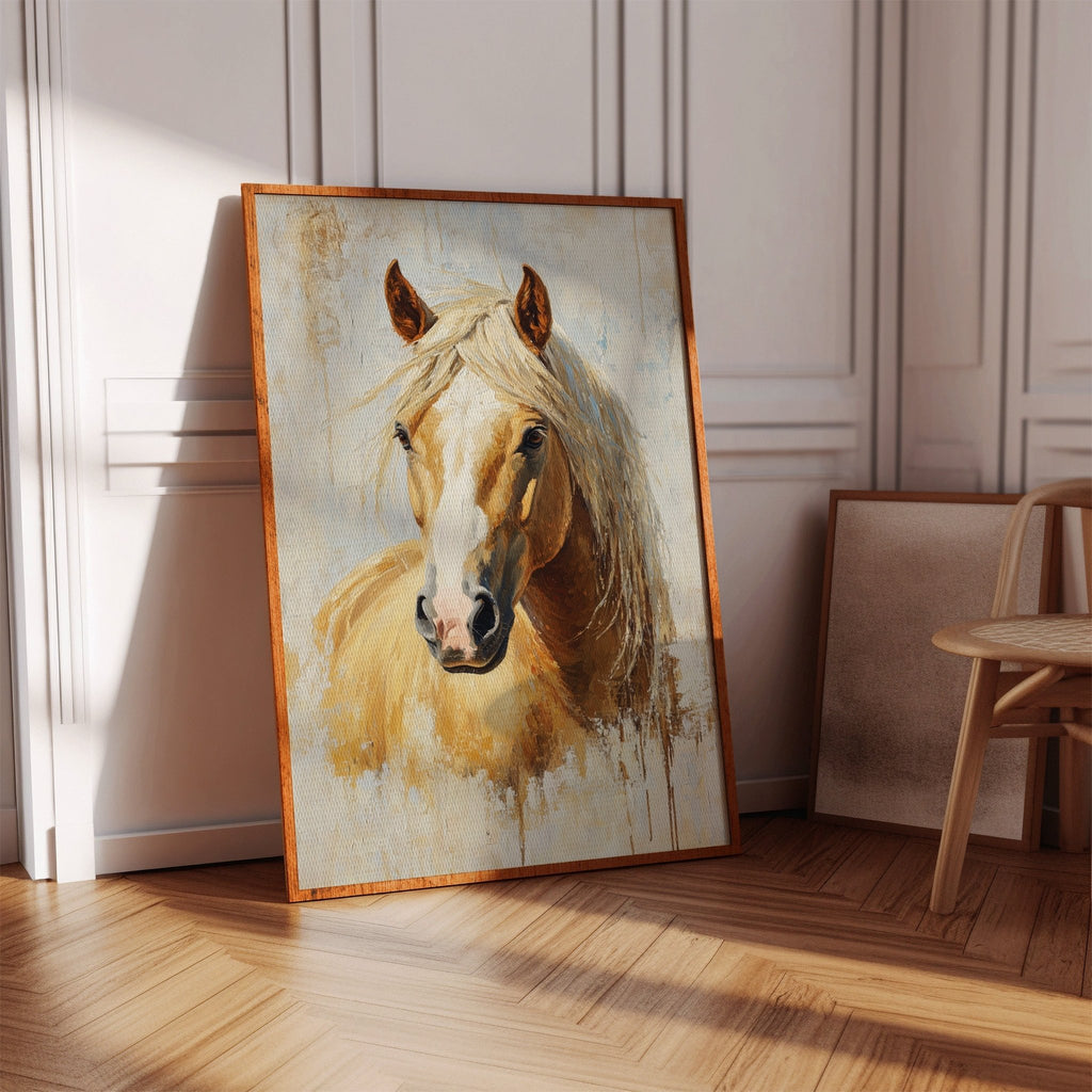 Golden Palomino in Brushstroke Light - Quarter Circle AK Boutique