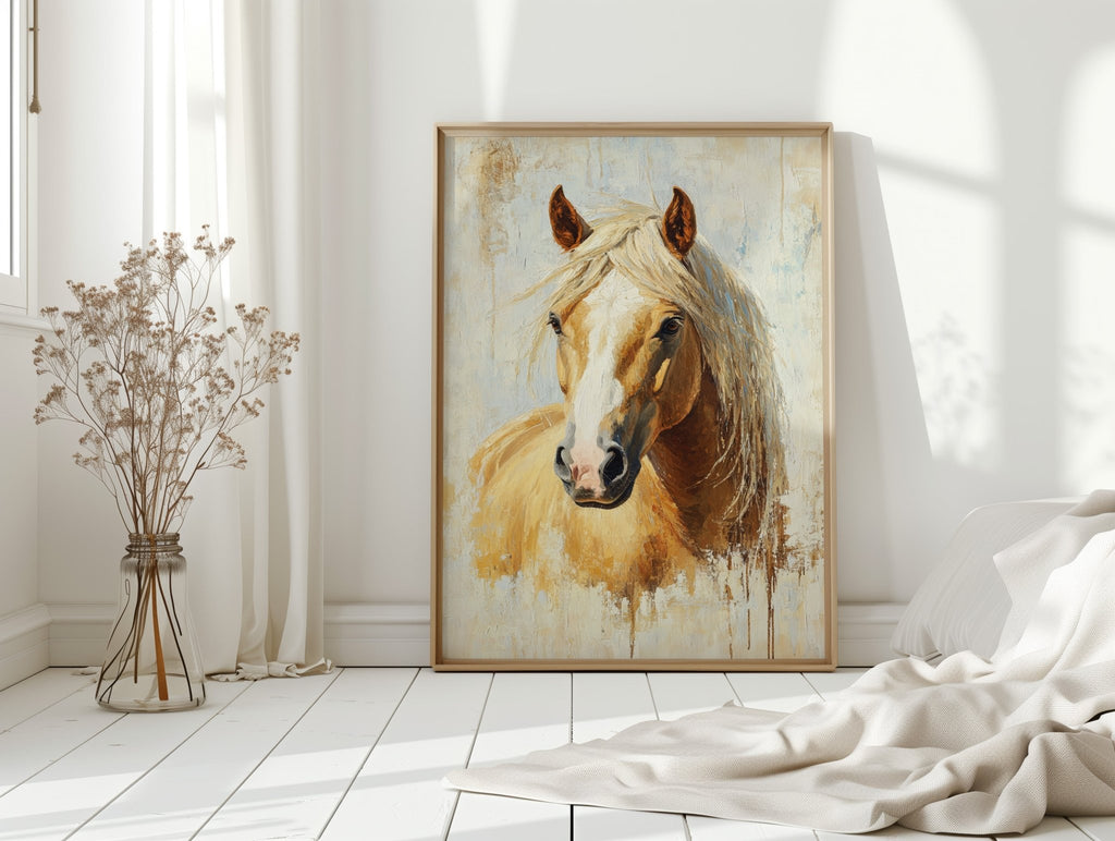 Golden Palomino in Brushstroke Light - Quarter Circle AK Boutique