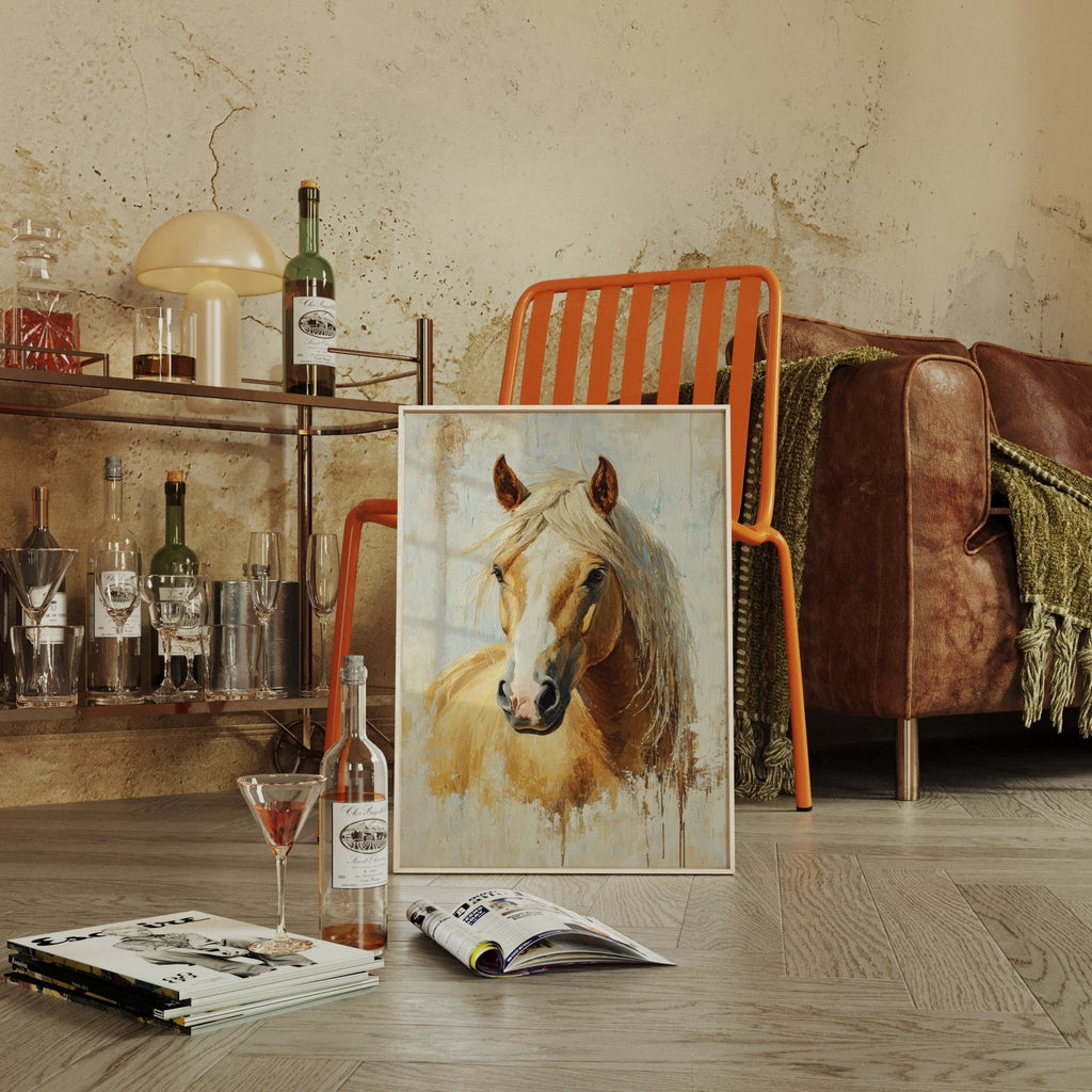 Golden Palomino in Brushstroke Light - Quarter Circle AK Boutique