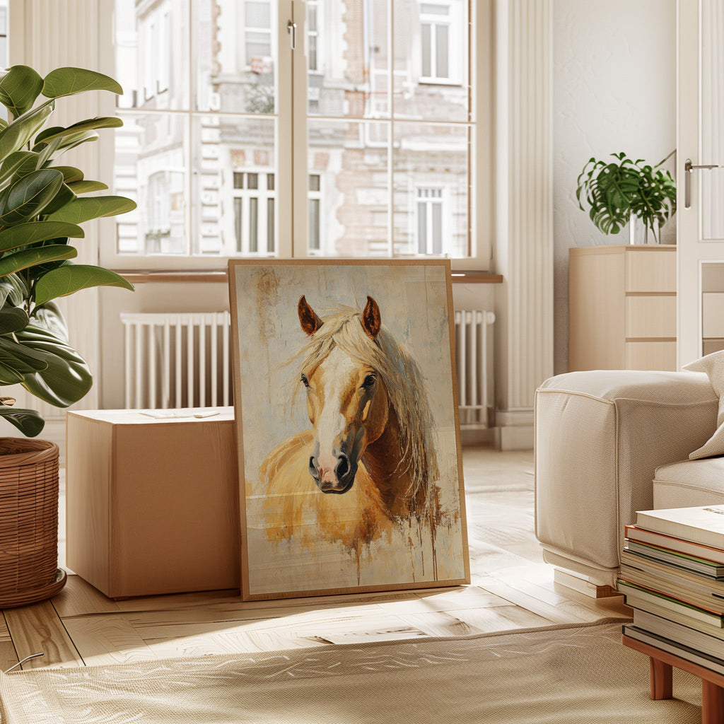 Golden Palomino in Brushstroke Light - Quarter Circle AK Boutique