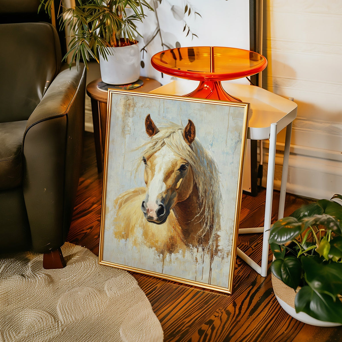 Golden Palomino in Brushstroke Light - Quarter Circle AK Boutique