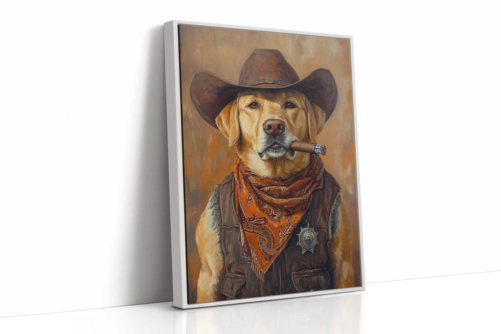 Golden Retriever Sheriff with Western Swagger - Quarter Circle AK Boutique
