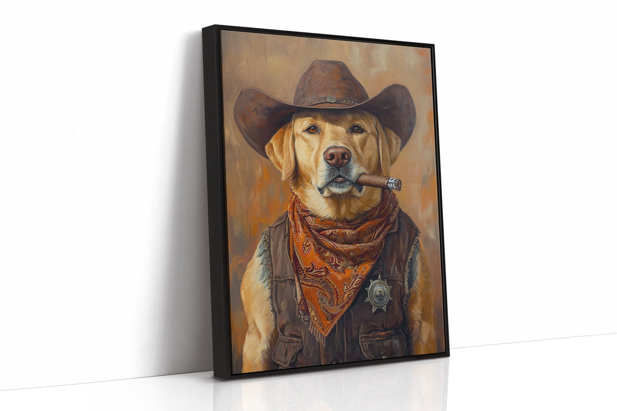 Golden Retriever Sheriff with Western Swagger - Quarter Circle AK Boutique