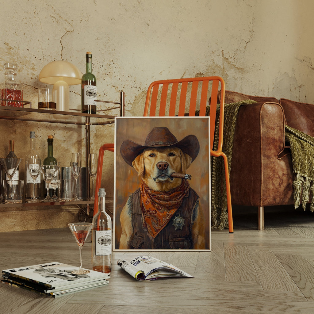 Golden Retriever Sheriff with Western Swagger - Quarter Circle AK Boutique