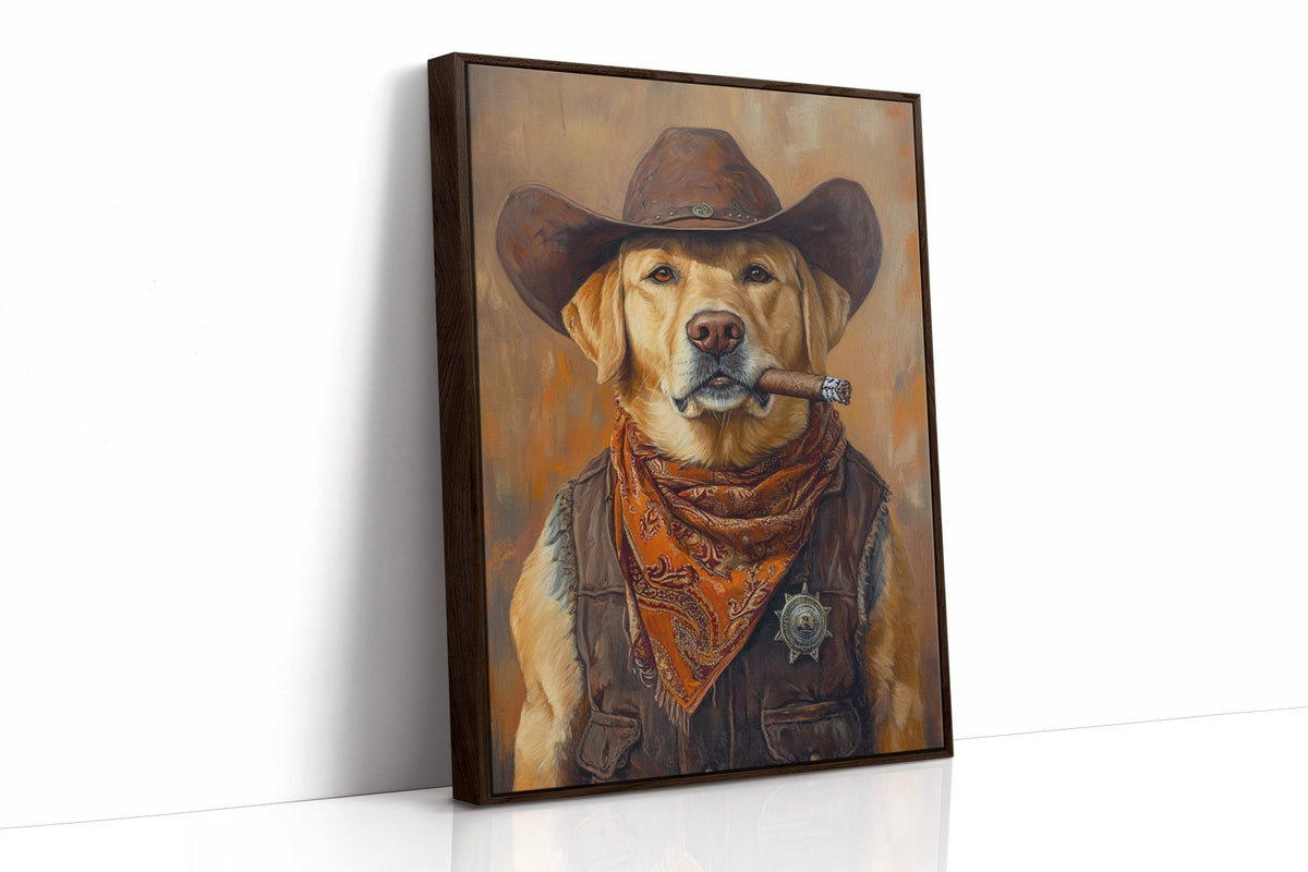 Golden Retriever Sheriff with Western Swagger - Quarter Circle AK Boutique