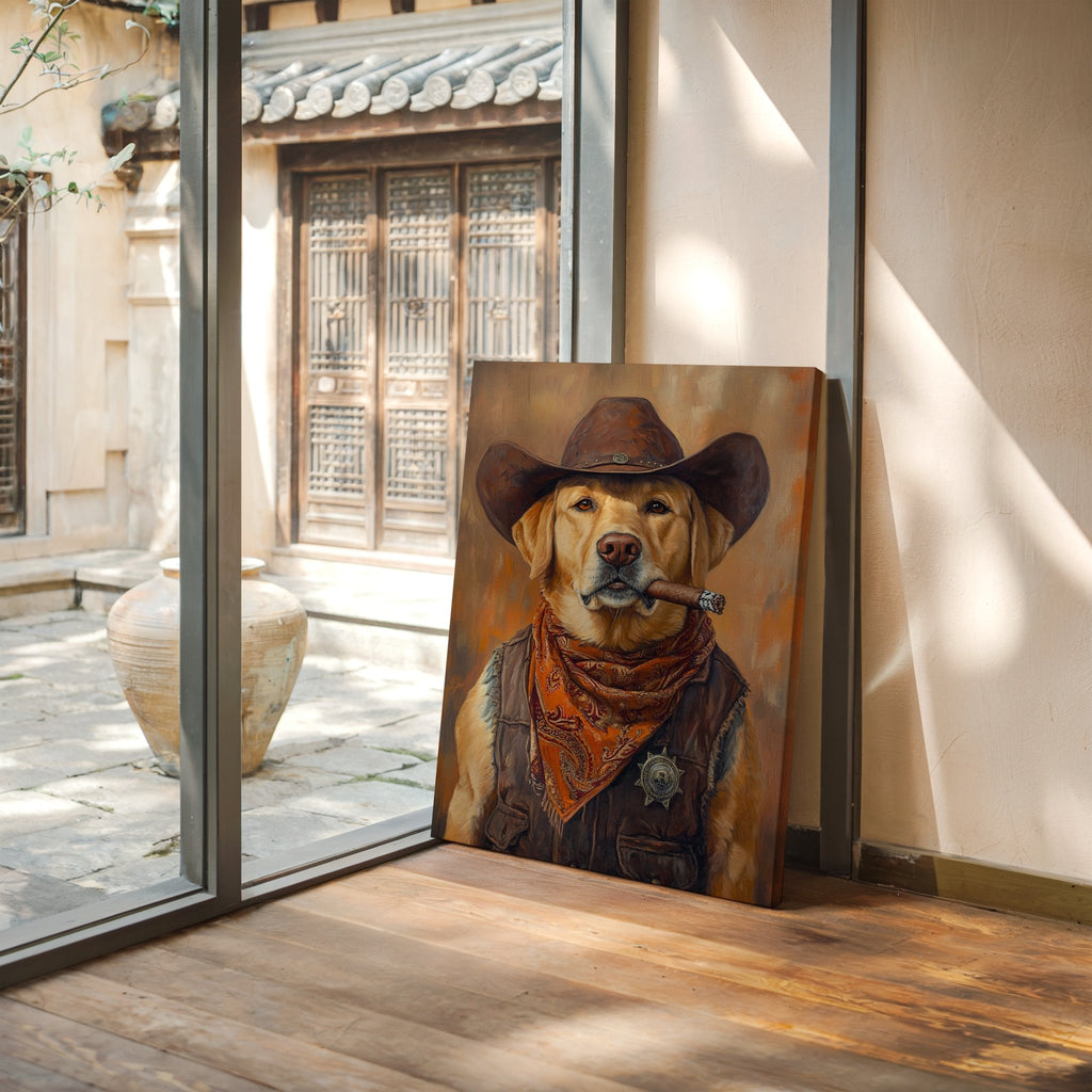 Golden Retriever Sheriff with Western Swagger - Quarter Circle AK Boutique