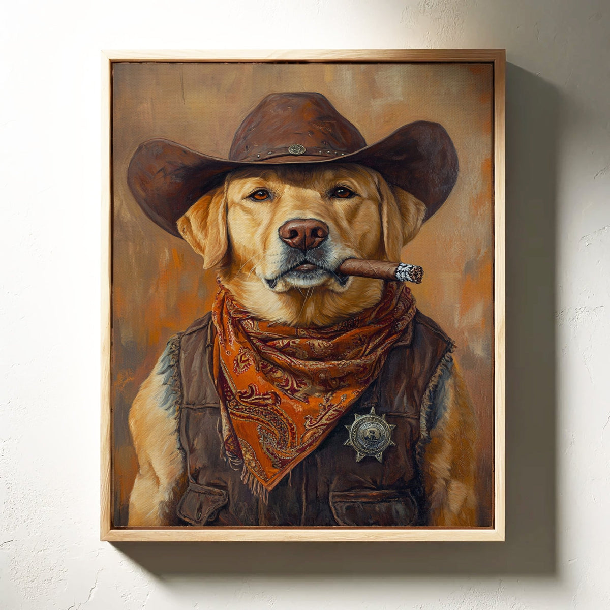 Golden Retriever Sheriff with Western Swagger - Quarter Circle AK Boutique