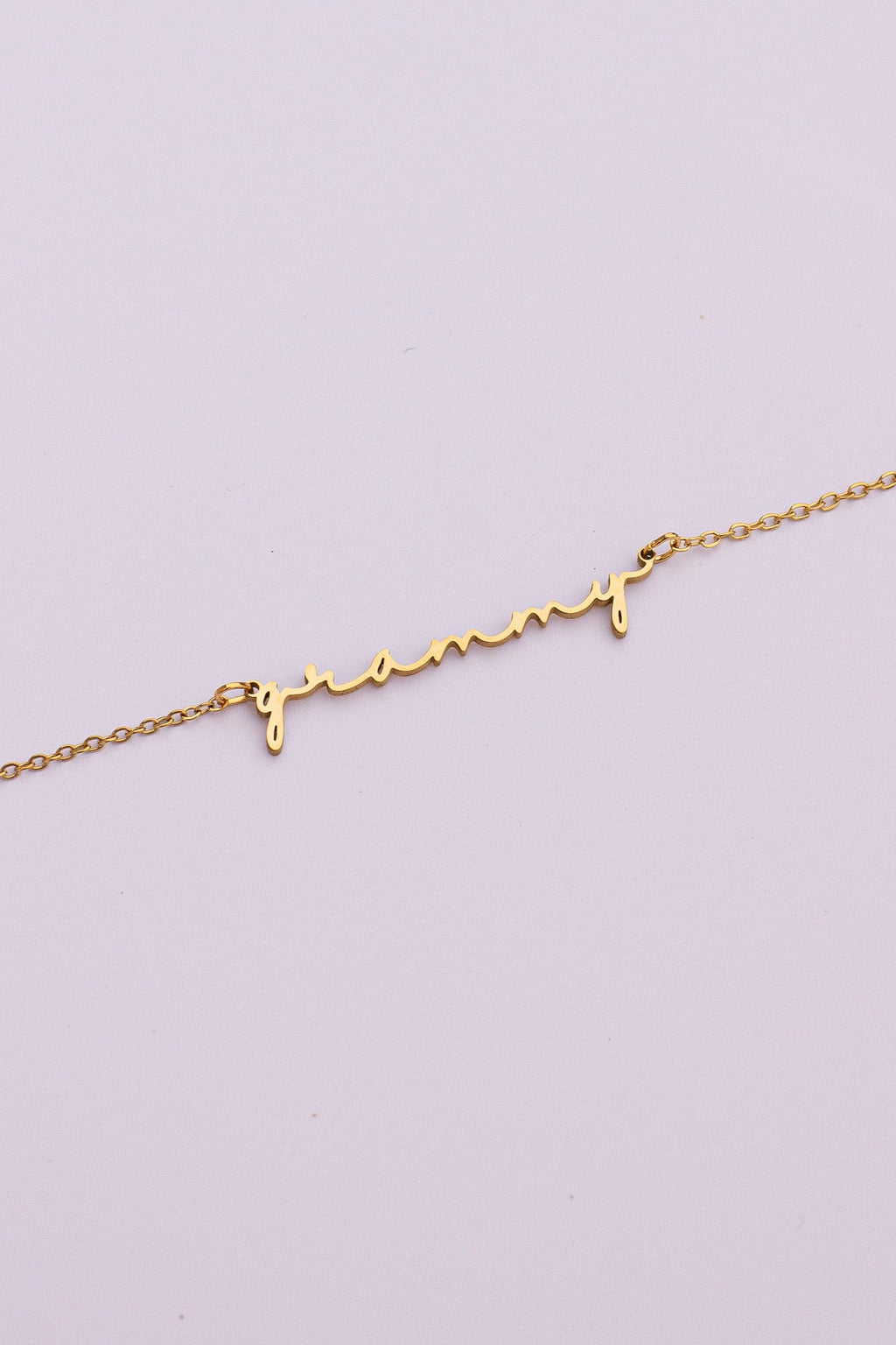 "Grammy" Necklace - Quarter Circle AK Boutique