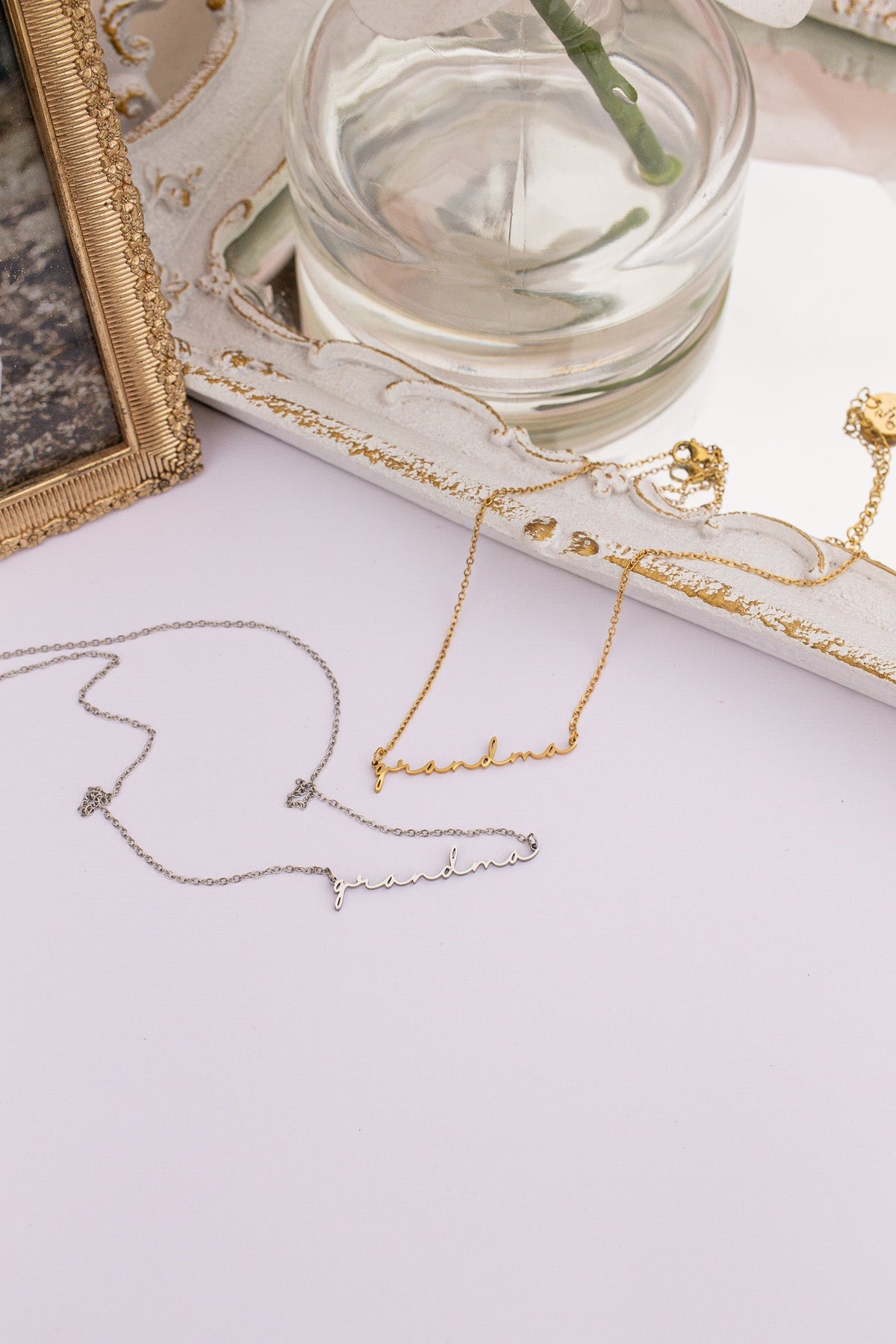 "Grandma" Necklace - Quarter Circle AK Boutique