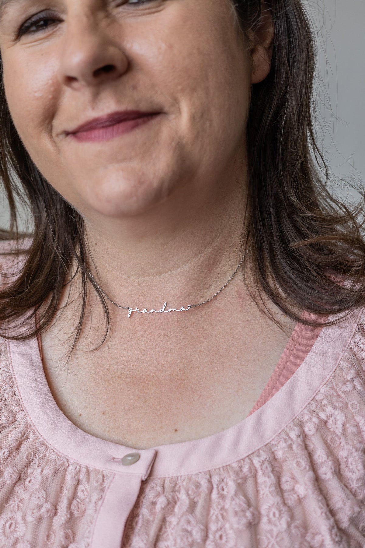 "Grandma" Necklace - Quarter Circle AK Boutique
