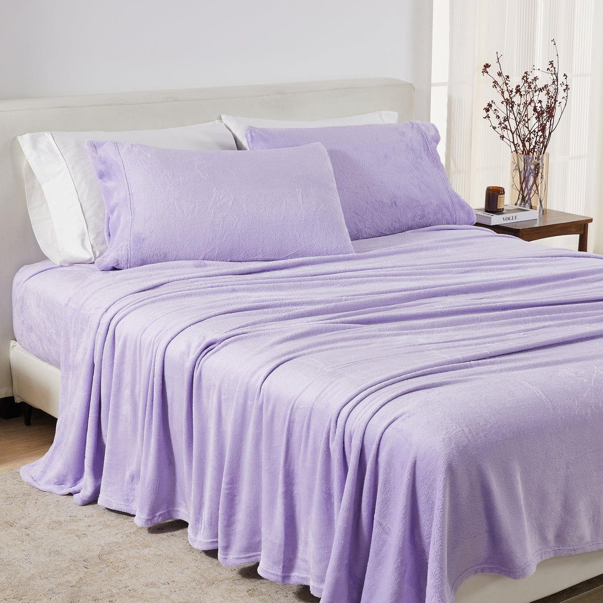 Solid Plush Sheet - Velvet Luxe Collection