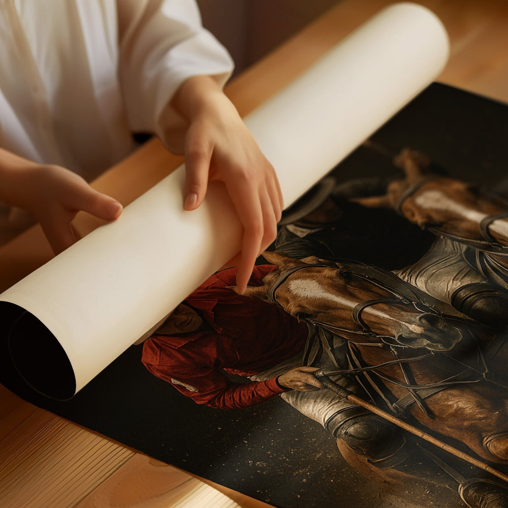 Grit & Grace – High-Speed Polo Match Wall Art - Quarter Circle AK Boutique