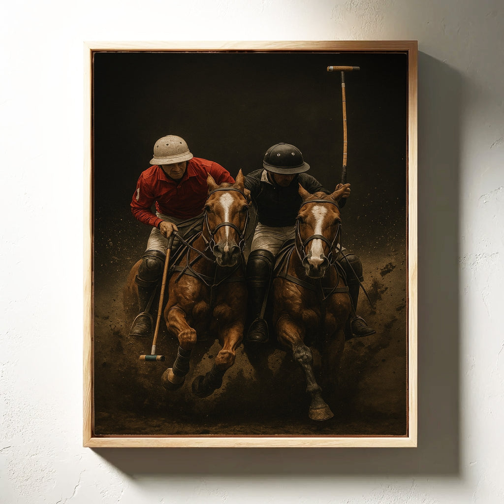 Grit & Grace – High-Speed Polo Match Wall Art - Quarter Circle AK Boutique