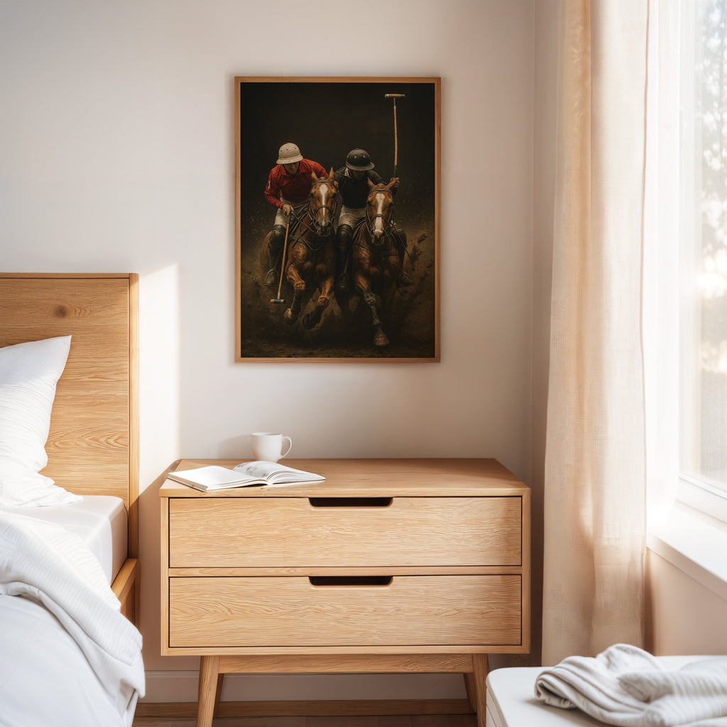 Grit & Grace – High-Speed Polo Match Wall Art - Quarter Circle AK Boutique