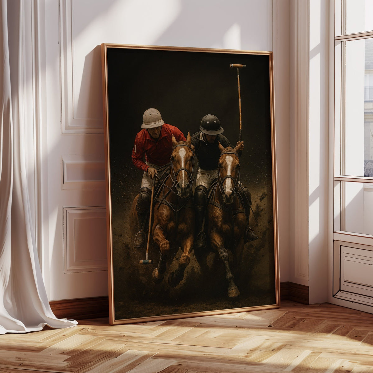 Grit & Grace – High-Speed Polo Match Wall Art - Quarter Circle AK Boutique
