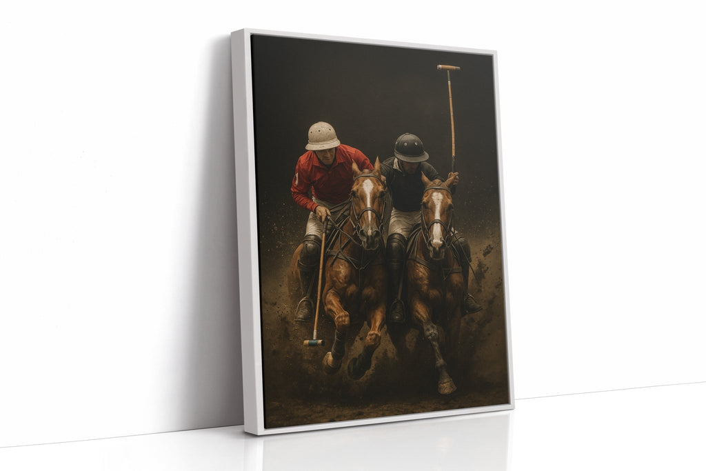 Grit & Grace – High-Speed Polo Match Wall Art - Quarter Circle AK Boutique
