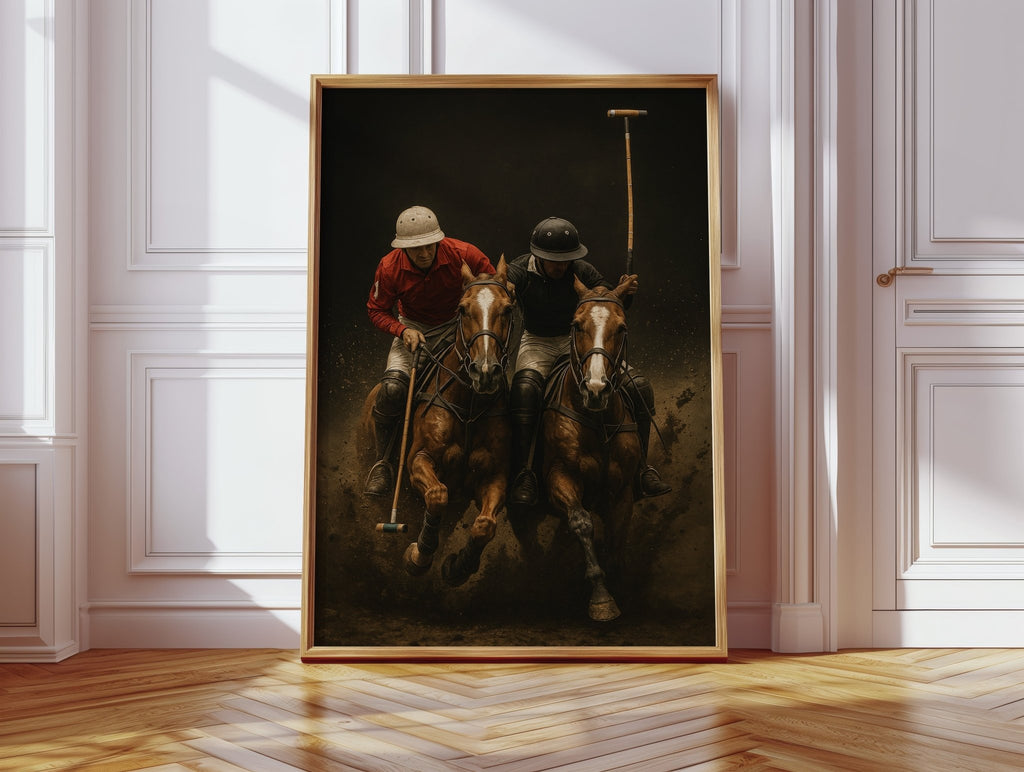 Grit & Grace – High-Speed Polo Match Wall Art - Quarter Circle AK Boutique