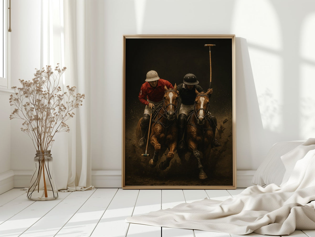 Grit & Grace – High-Speed Polo Match Wall Art - Quarter Circle AK Boutique