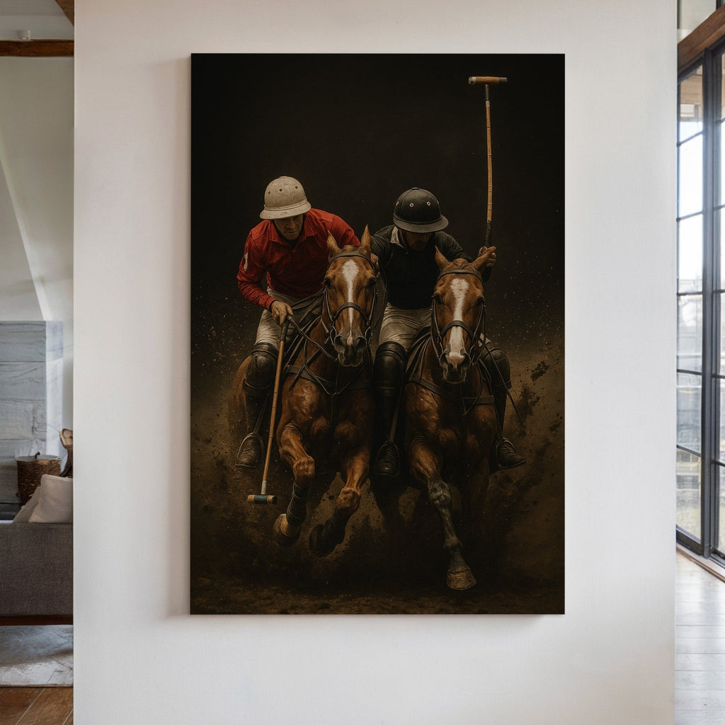 Grit & Grace – High-Speed Polo Match Wall Art - Quarter Circle AK Boutique
