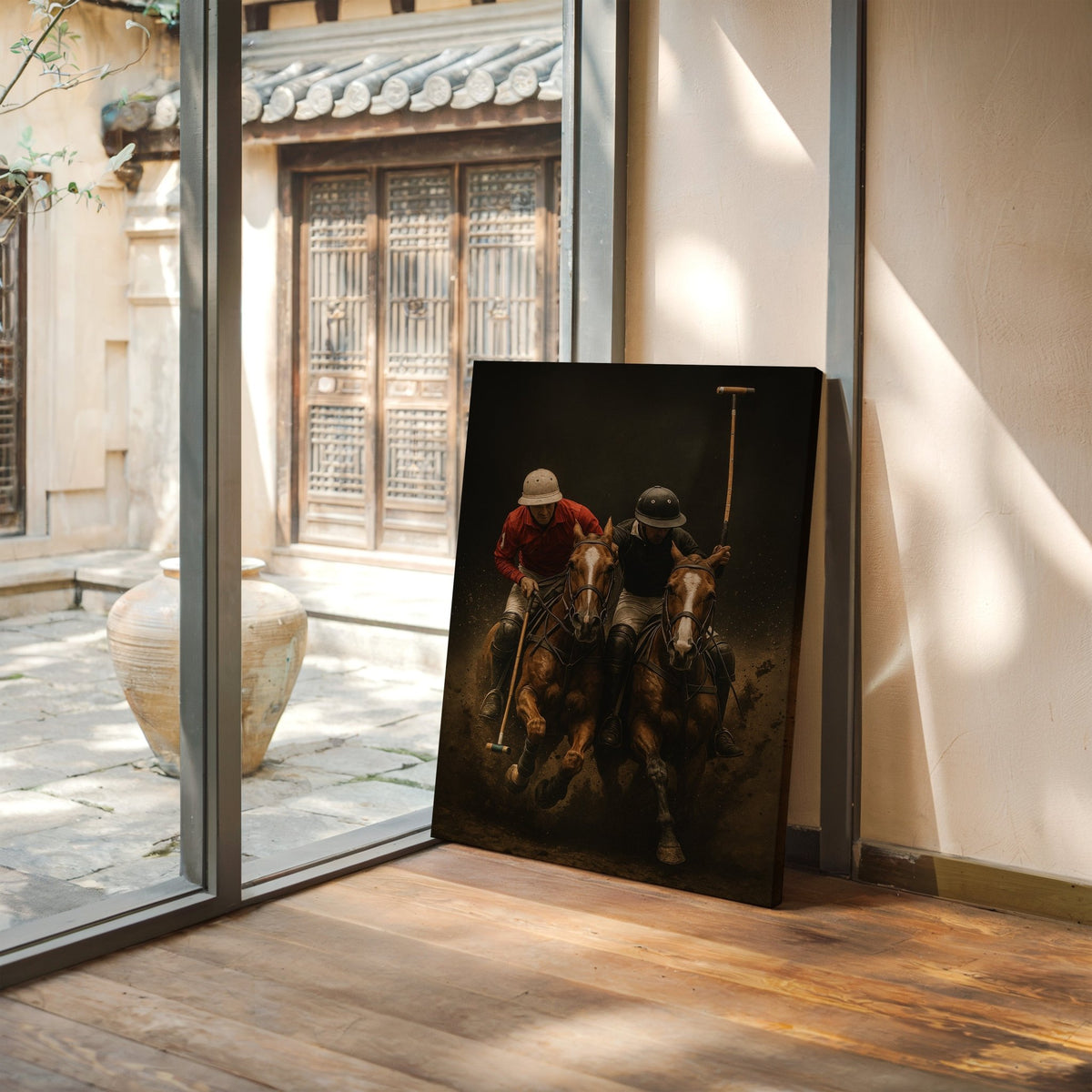 Grit & Grace – High-Speed Polo Match Wall Art - Quarter Circle AK Boutique