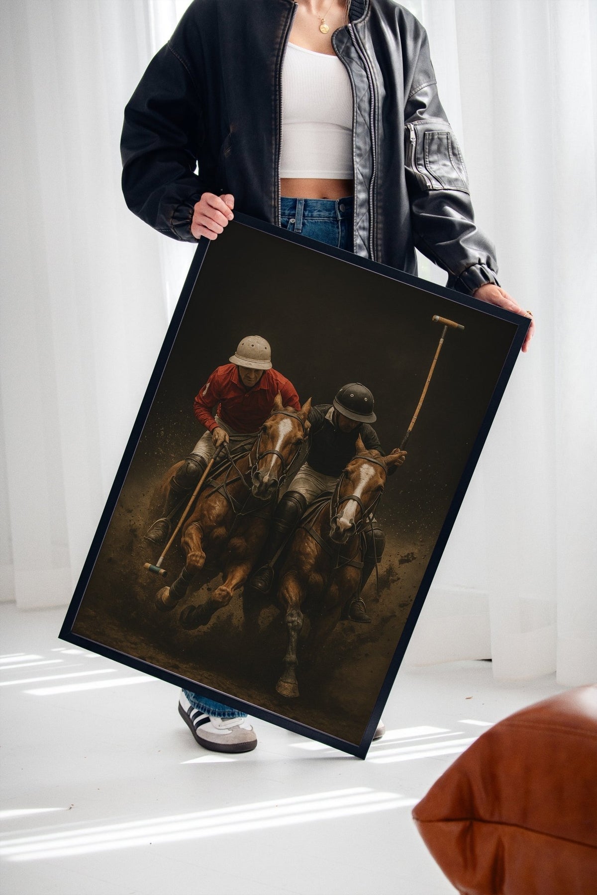 Grit & Grace – High-Speed Polo Match Wall Art - Quarter Circle AK Boutique