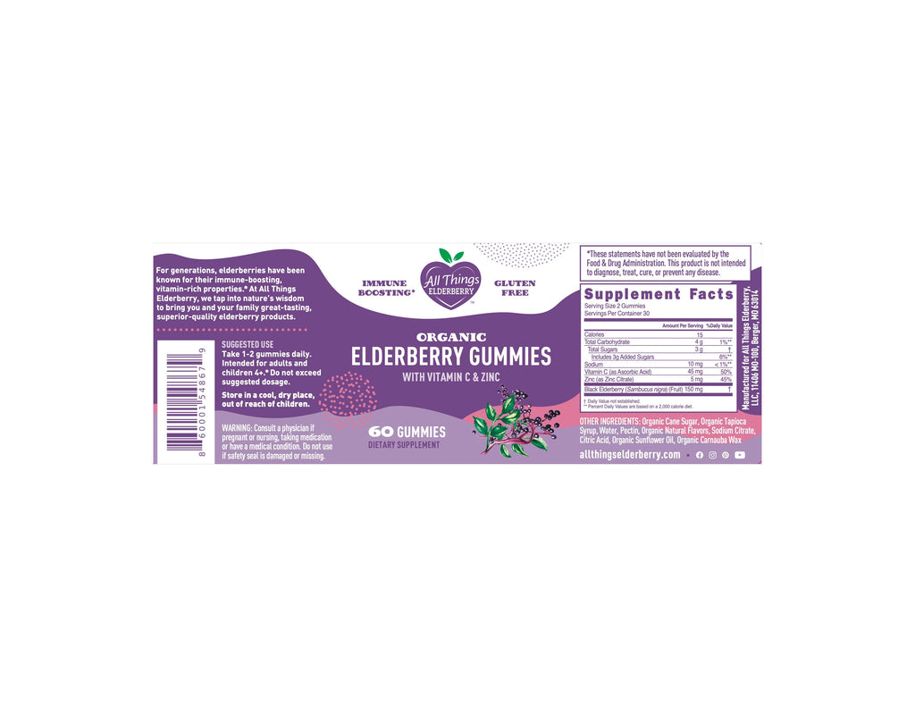 Organic Elderberry Gummies with Zinc