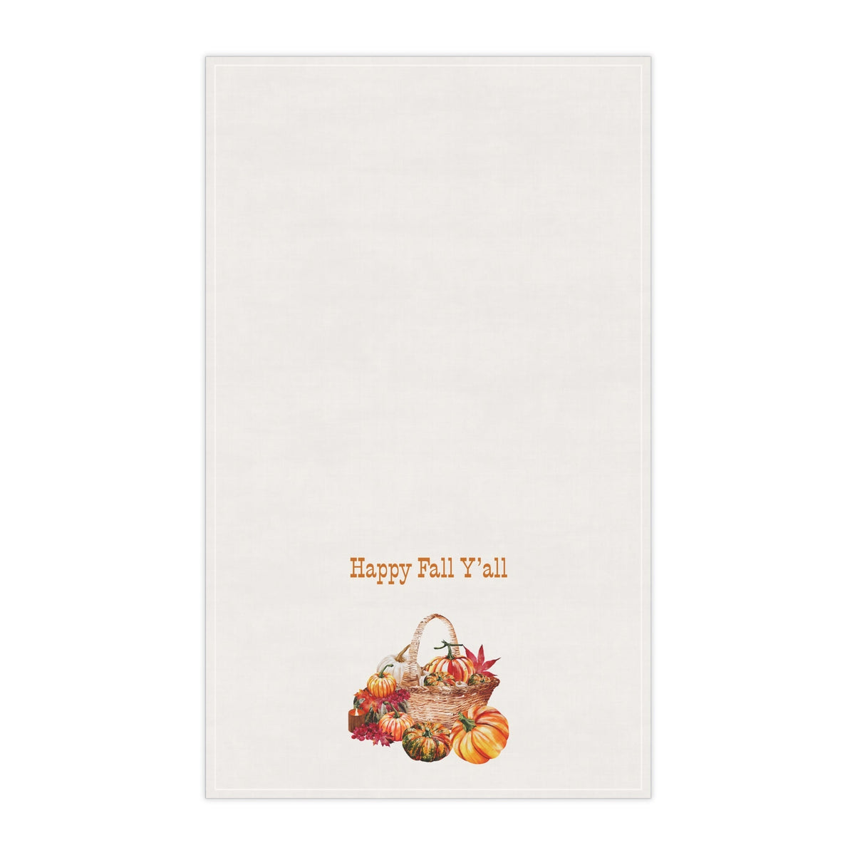 "Happy Fall Y'all!" Autumn Kitchen Tea Towels, Cozy Fall Home Decor, Thanksgiving Gift, Welcome to Fall Y'all, Farmhouse Style Kitchen Linen - Quarter Circle AK Boutique
