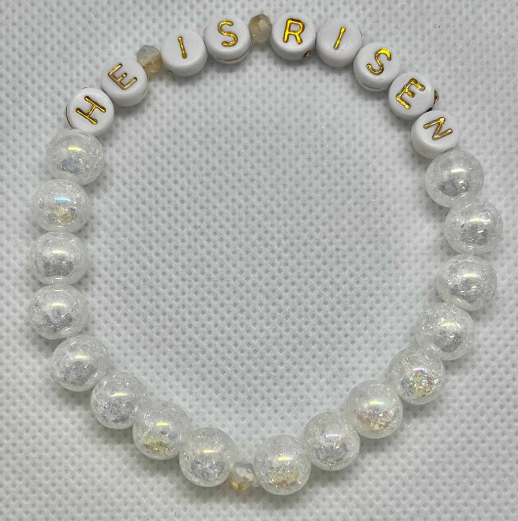 He Is Risen Bead Bracelet – Handmade Christian Jewelry - Quarter Circle AK Boutique