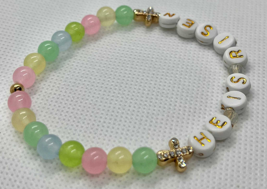 He Is Risen Bead Bracelet – Handmade Christian Jewelry - Quarter Circle AK Boutique