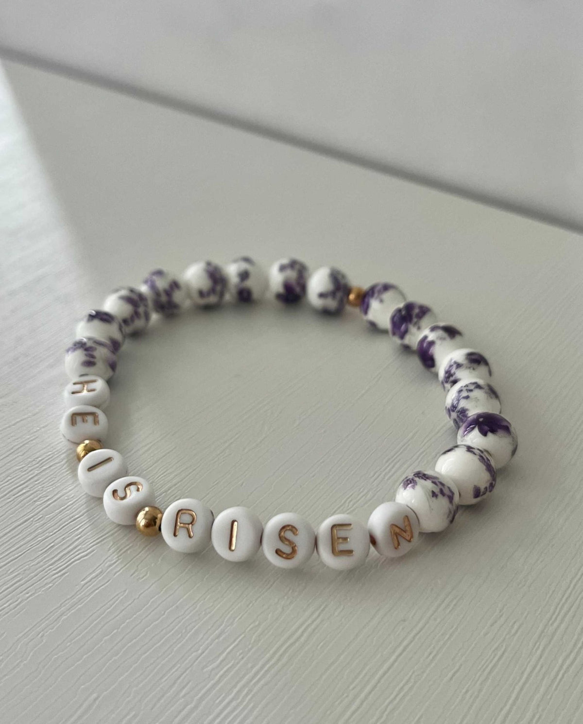 He Is Risen Bead Bracelet – Handmade Christian Jewelry - Quarter Circle AK Boutique