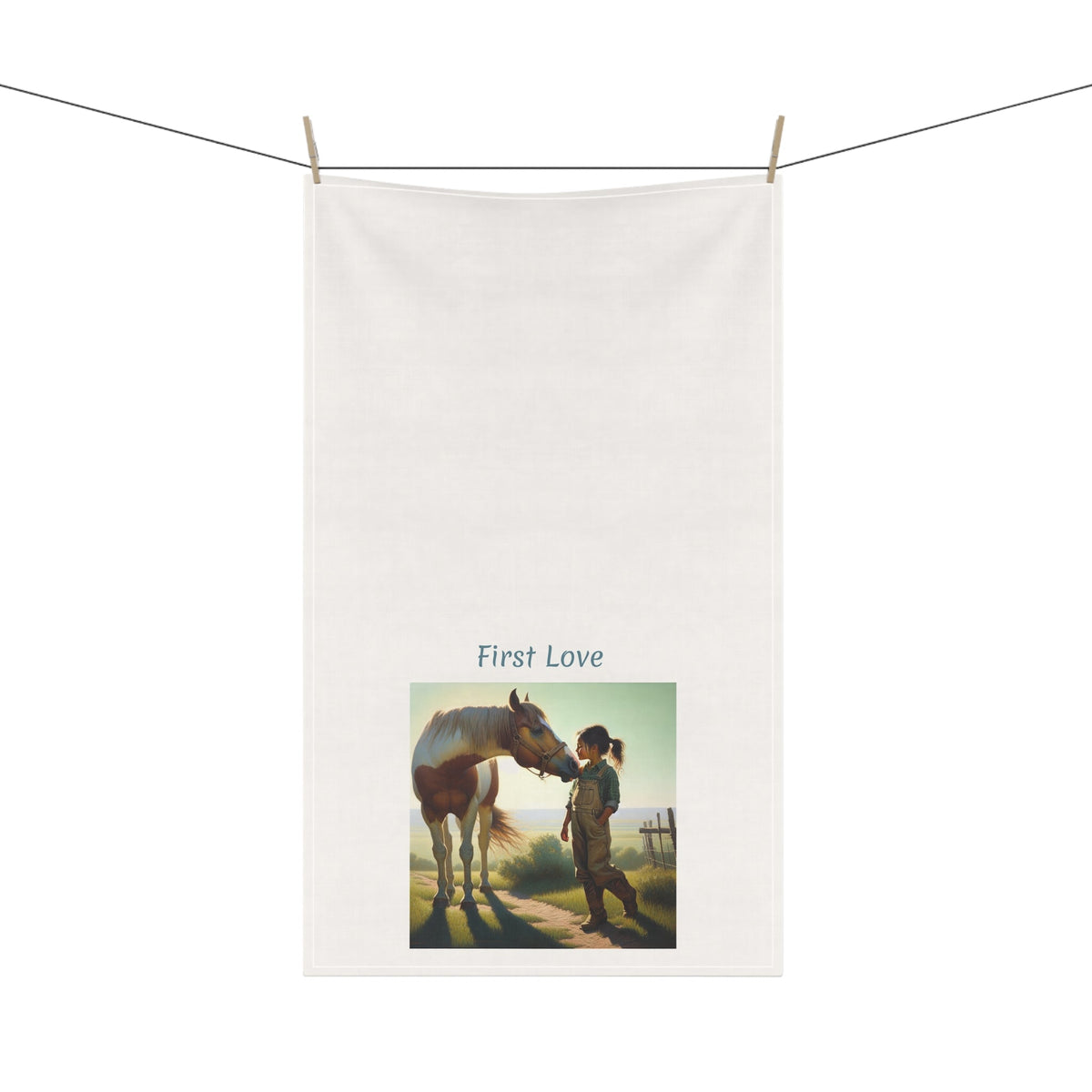 Heartwarming First Love Tea Towels, Farmhouse Decor, Country Kitchen Gift, Equestrian Themed, Horse Lover Present - Quarter Circle AK Boutique