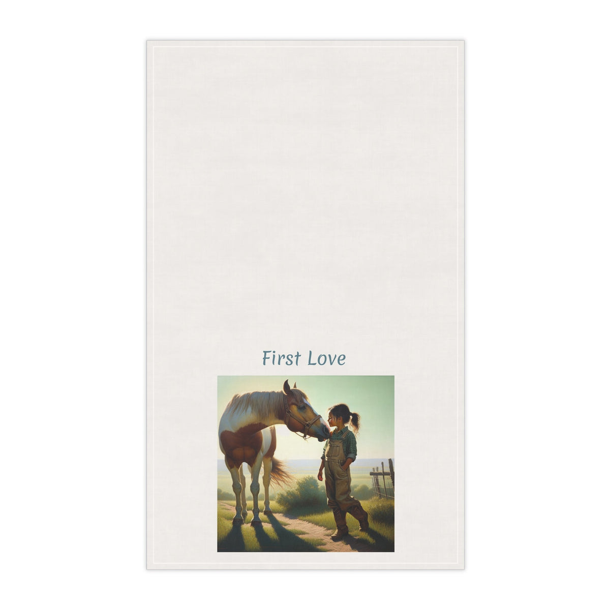 Heartwarming First Love Tea Towels, Farmhouse Decor, Country Kitchen Gift, Equestrian Themed, Horse Lover Present - Quarter Circle AK Boutique