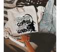 Here for the coffee & the cowboys tee or sweatshirt - Quarter Circle AK Boutique