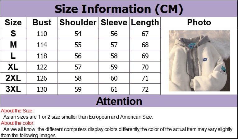 Hooded Sweatshirt Casual Thick Warm Loose Padded Jackets Coat - Quarter Circle AK Boutique