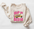 Hop in bestie struggle bus tee & sweatshirt - Quarter Circle AK Boutique