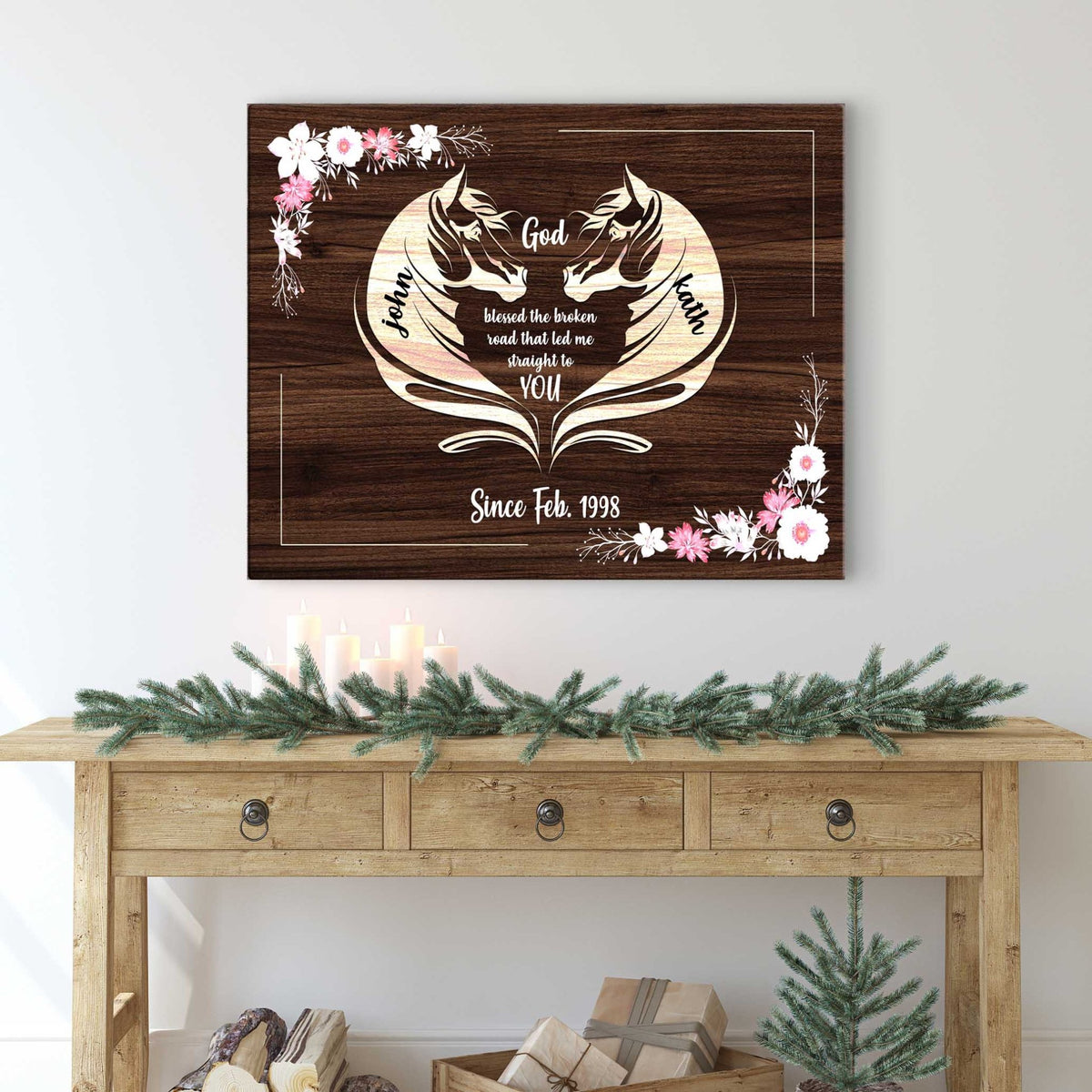 Horse Couple Sign II - Quarter Circle AK Boutique