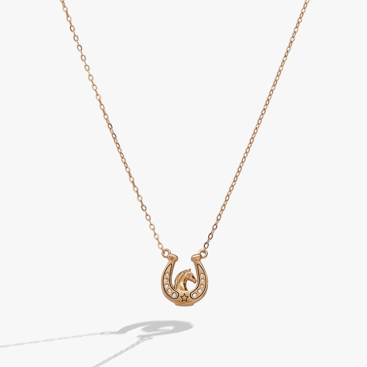 'Horse Girl At Heart' Horseshoe Necklace