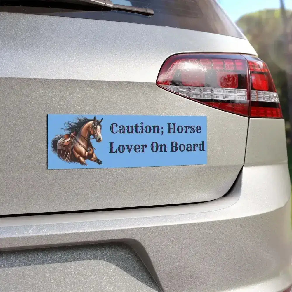 Car Magnet - Funny Equine Safety Sign, Horse Vehicle Magnet