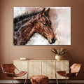 Horse Watercolor Canvas Wall Art - Quarter Circle AK Boutique