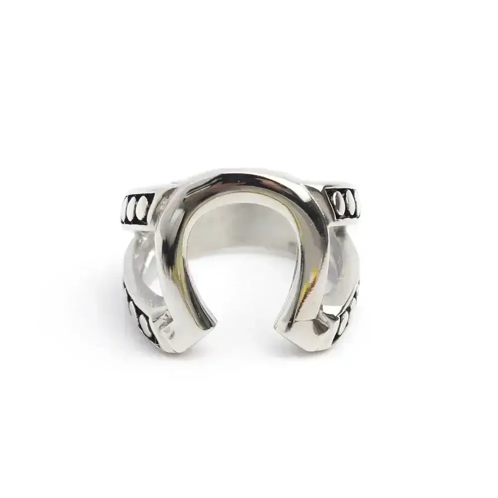 Horseshoe Stainless Steel Ring for Men, Western Jewelry