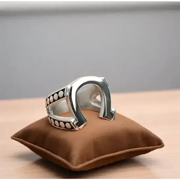 Horseshoe Stainless Steel Ring for Men, Western Jewelry