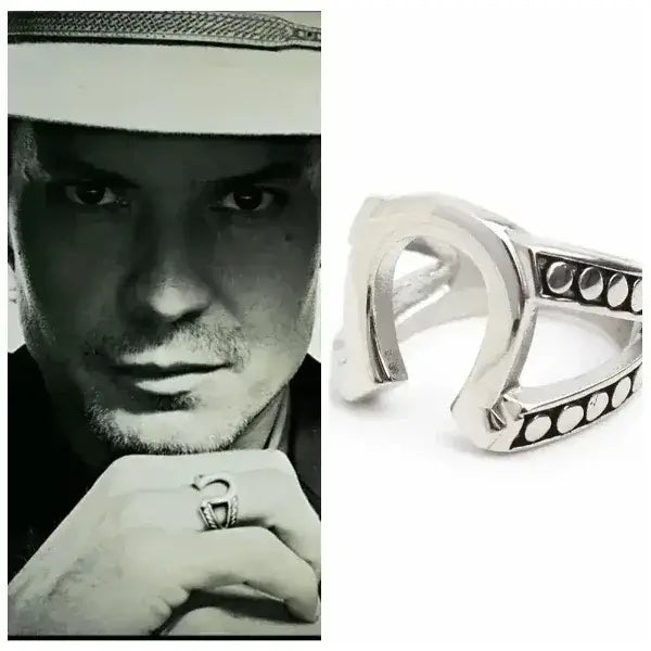 Horseshoe Stainless Steel Ring for Men, Western Jewelry